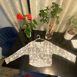Snake skin crop top